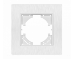 Ramka pojedyncza biały plastik szczotkowany (linia Basic Touch), Modern-Q TG-MQ-PB001W