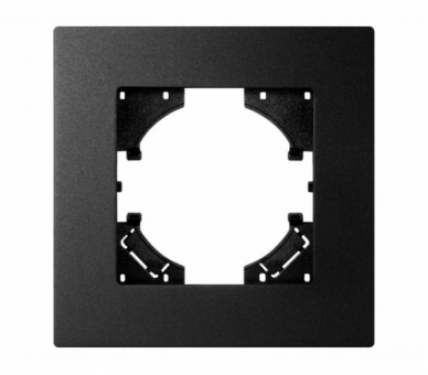 Ramka pojedyncza czarne aluminium gładkie (linia Alu Pure), Modern-Q TG-MQ-AS001B