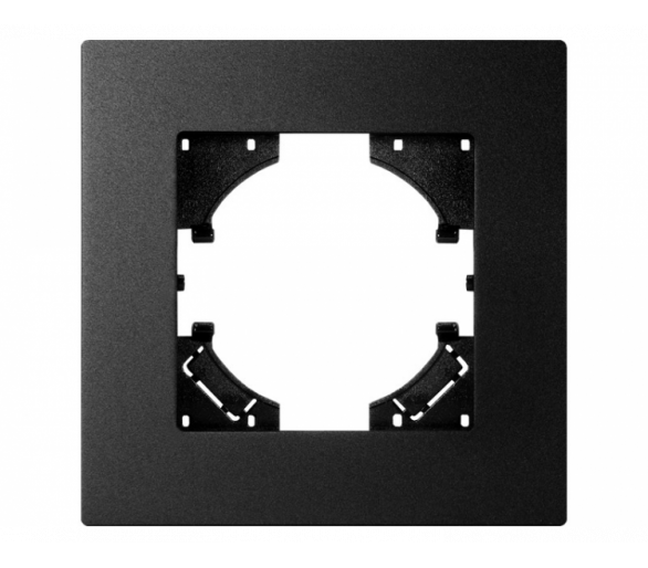 Ramka pojedyncza czarne aluminium gładkie (linia Alu Pure), Modern-Q TG-MQ-AS001B