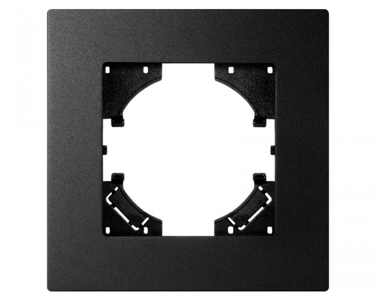 Ramka pojedyncza czarne aluminium gładkie (linia Alu Pure), Modern-Q TG-MQ-AS001B
