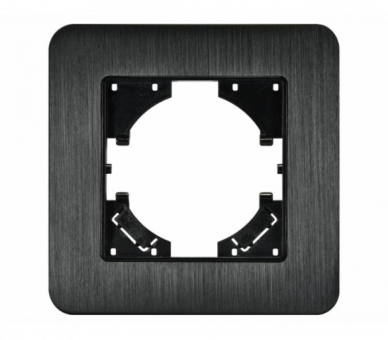 Ramka pojedyncza czarne aluminium szczotkowane (linia Alu Touch), Modern-Q TG-MQ-AB001B