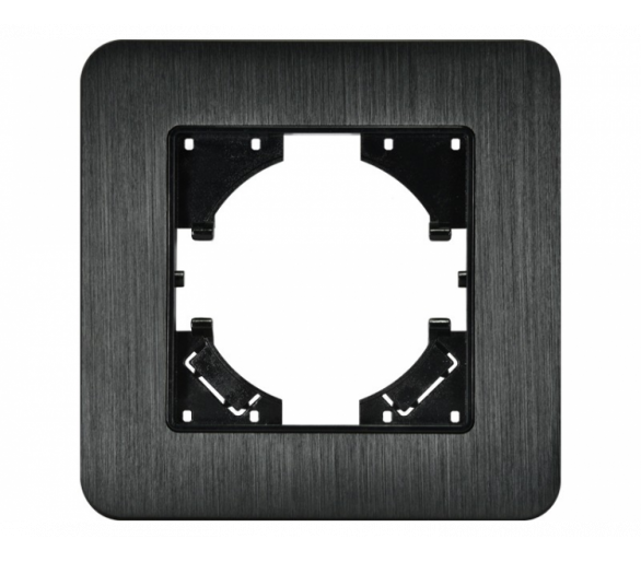 Ramka pojedyncza czarne aluminium szczotkowane (linia Alu Touch), Modern-Q TG-MQ-AB001B