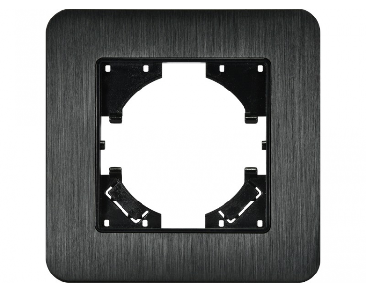 Ramka pojedyncza czarne aluminium szczotkowane (linia Alu Touch), Modern-Q TG-MQ-AB001B
