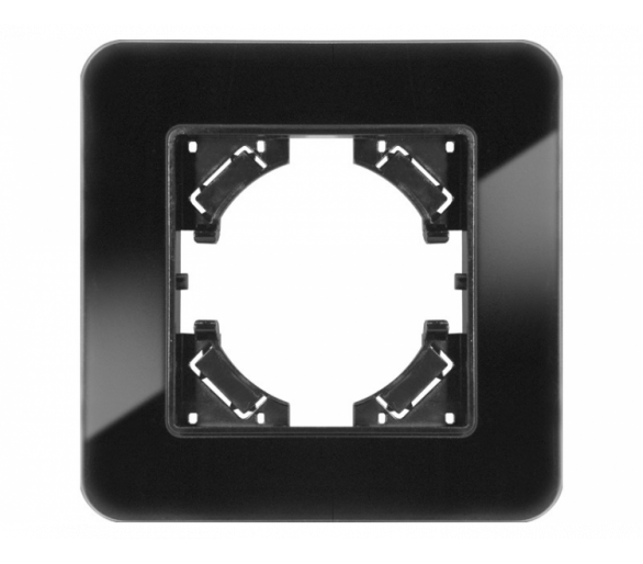Ramka pojedyncza czarne szkło (linia Crystal), Modern-Q TG-MQ-GR001B