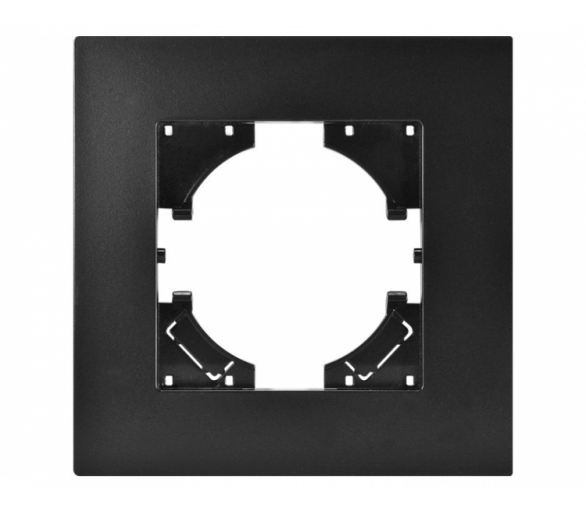 Ramka pojedyncza czarny plastik (linia Basic), Modern-Q TG-MQ-P001B