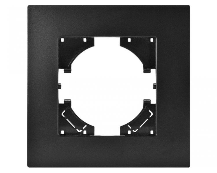 Ramka pojedyncza czarny plastik (linia Basic), Modern-Q TG-MQ-P001B