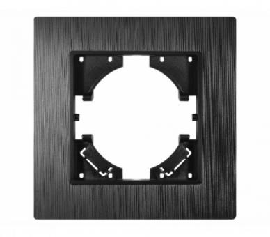 Ramka pojedyncza czarny plastik szczotkowany (linia Basic Touch), Modern-Q TG-MQ-PB001B