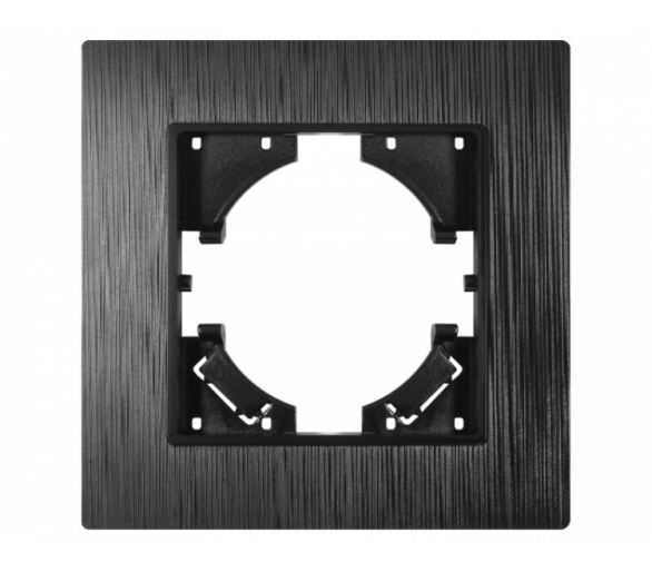 Ramka pojedyncza czarny plastik szczotkowany (linia Basic Touch), Modern-Q TG-MQ-PB001B
