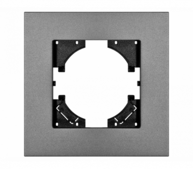 Ramka pojedyncza szare aluminium gładkie (linia Alu Pure), Modern-Q TG-MQ-AS001G