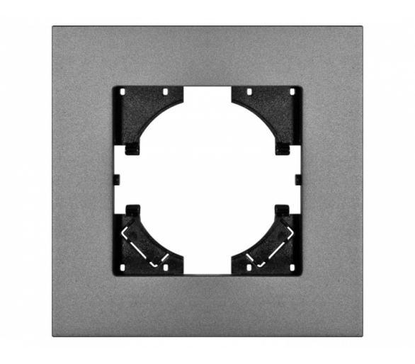 Ramka pojedyncza szare aluminium gładkie (linia Alu Pure), Modern-Q TG-MQ-AS001G