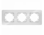 Ramka potrójna białe szkło (linia Crystal), Modern-Q TG-MQ-GR003W