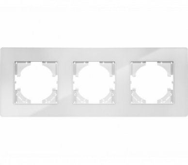 Ramka potrójna biały akryl (linia Acrylic Shine), Modern-Q TG-MQ-PA003W