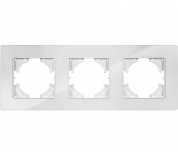Ramka potrójna biały akryl (linia Acrylic Shine), Modern-Q TG-MQ-PA003W