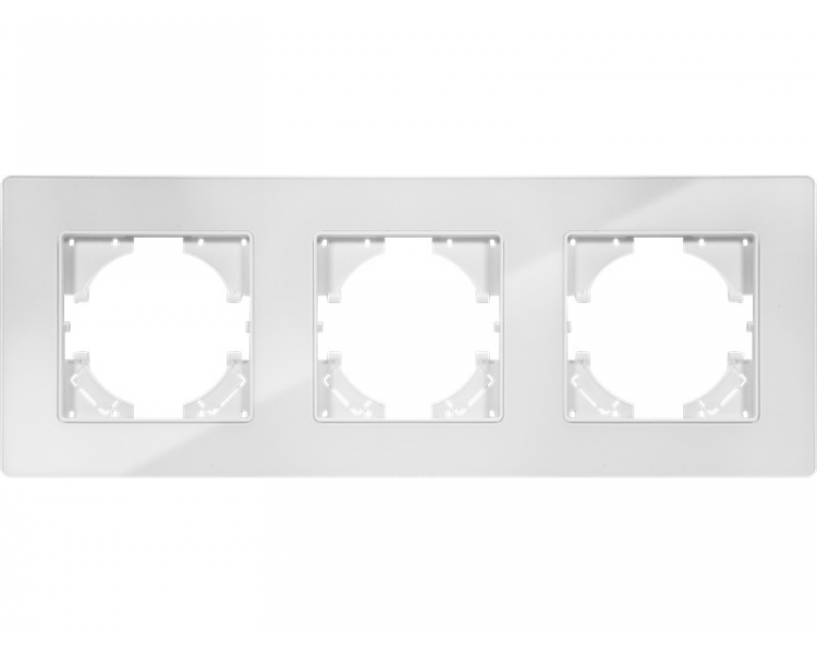 Ramka potrójna biały akryl (linia Acrylic Shine), Modern-Q TG-MQ-PA003W