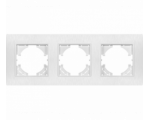 Ramka potrójna biały plastik szczotkowany (linia Basic Touch), Modern-Q TG-MQ-PB003W