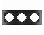 Ramka potrójna czarne aluminium szczotkowane (linia Alu Touch), Modern-Q TG-MQ-AB003B