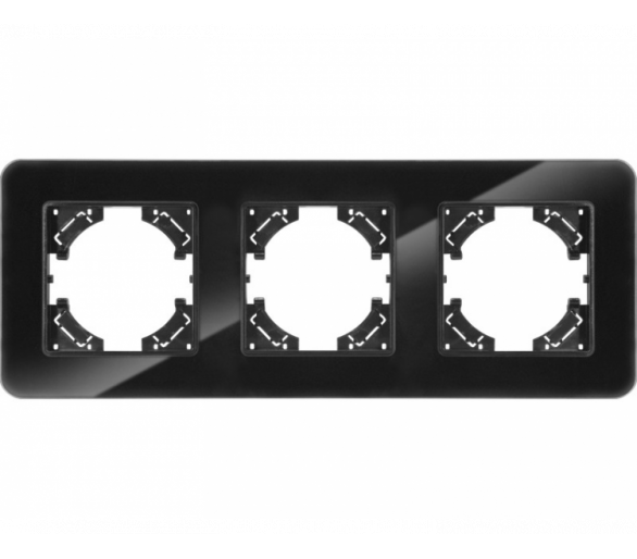 Ramka potrójna czarne szkło (linia Crystal), Modern-Q TG-MQ-GR003B