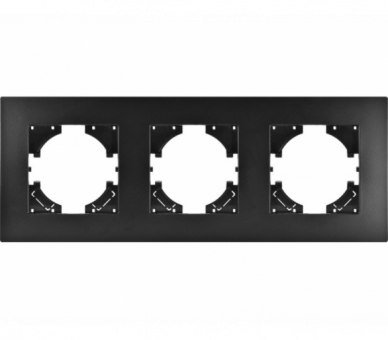 Ramka potrójna czarny plastik (linia Basic), Modern-Q TG-MQ-P003B