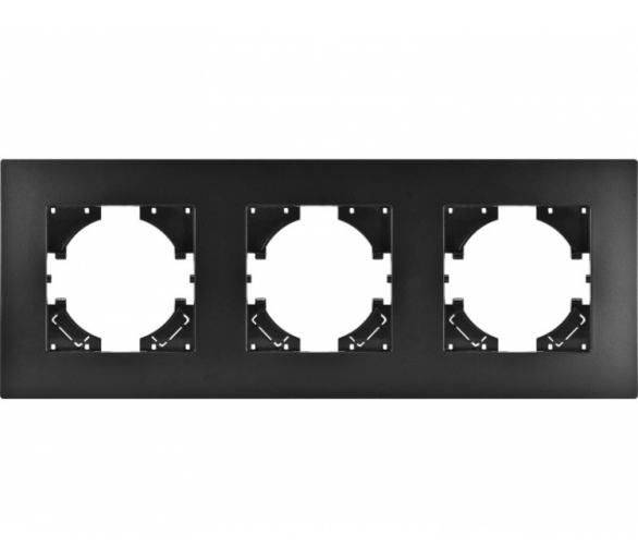 Ramka potrójna czarny plastik (linia Basic), Modern-Q TG-MQ-P003B