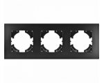 Ramka potrójna czarny plastik (linia Basic), Modern-Q TG-MQ-P003B
