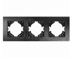 Ramka potrójna czarny plastik szczotkowany (linia Basic Touch), Modern-Q TG-MQ-PB003B