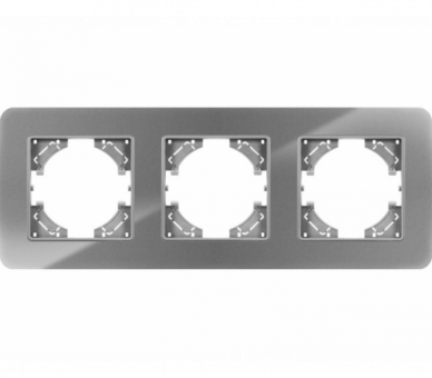 Ramka potrójna szare szkło (linia Crystal), Modern-Q TG-MQ-GR003G