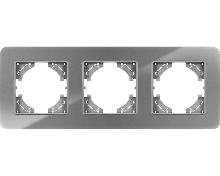 Ramka potrójna szare szkło (linia Crystal), Modern-Q TG-MQ-GR003G