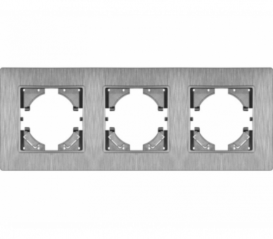 Ramka potrójna szary plastik szczotkowany (linia Basic Touch), Modern-Q TG-MQ-PB003G