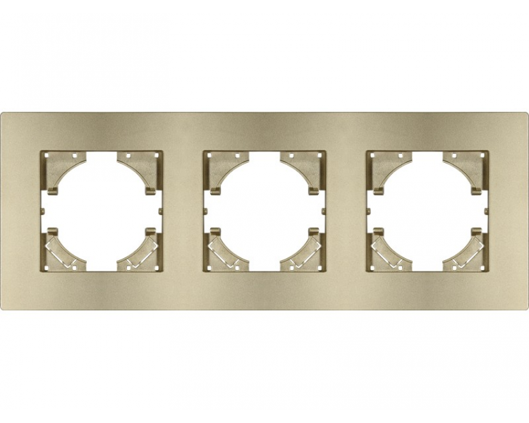 Ramka potrójna złoty plastik (linia Basic), Modern-Q TG-MQ-P003GD