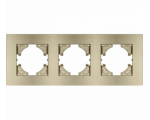 Ramka potrójna złoty plastik (linia Basic), Modern-Q TG-MQ-P003GD