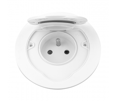 Gniazdo hermetyczne Orno OR‑GM‑9030/W, 230 V 1×2P+Z (FR), IP55, okrągłe