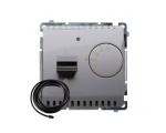 Regulator temperatury z wyświetlaczem z czujnikiem zewnętrzym (sonda) inox, metalizowany BMRT10ZS.02/21