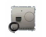 Regulator temperatury z wyświetlaczem z czujnikiem zewnętrzym (sonda) satynowy, metalizowany BMRT10ZS.02/29