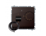 Regulator temperatury z wyświetlaczem z czujnikiem zewnętrzym (sonda) czekoladowy mat, metalizowany BMRT10ZS.02/47