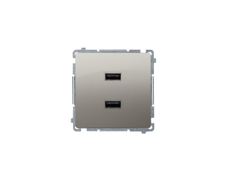 Ładowarka USB podwójna satynowy, metalizowany BMC2USB.01/29