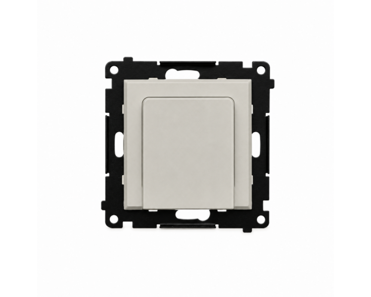 Elektroniczny Łącznik hotelowy z podświetleniem LED, IP20, 16A, kaszmirowy Simon 55 TEWH1.01/142