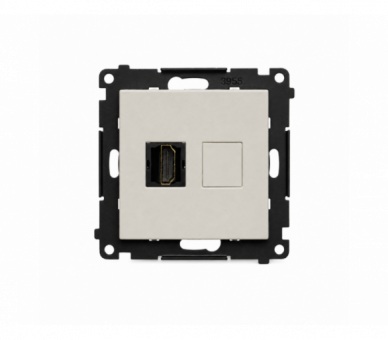 Gniazdo HDMI pojedyncze, IP20, kaszmirowy, HDMI 1.4 Simon 55 TGHDMI.01/142
