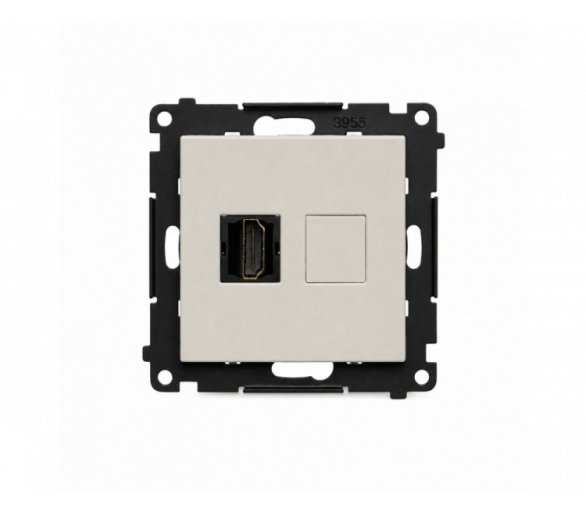 Gniazdo HDMI pojedyncze, IP20, kaszmirowy, HDMI 1.4 Simon 55 TGHDMI.01/142