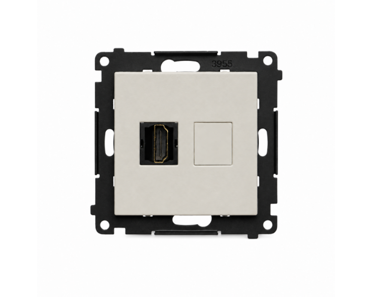 Gniazdo HDMI pojedyncze, IP20, kaszmirowy, HDMI 1.4 Simon 55 TGHDMI.01/142