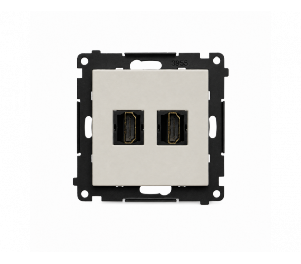 Gniazdo HDMI podwójne, IP20, kaszmirowy, HDMI 1.4 Simon 55 TGHDMI2.01/142