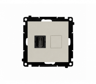 Gniazdo HDMI pojedyncze, IP20, kaszmirowy, HDMI 2.1 Simon 55 TGHDMI121.01/142