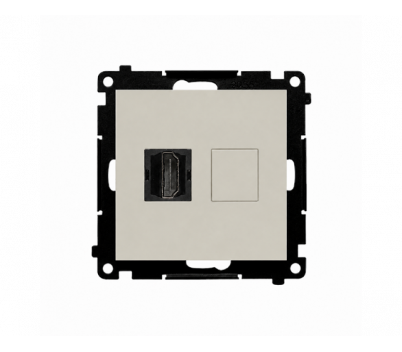 Gniazdo HDMI pojedyncze, IP20, kaszmirowy, HDMI 2.1 Simon 55 TGHDMI121.01/142