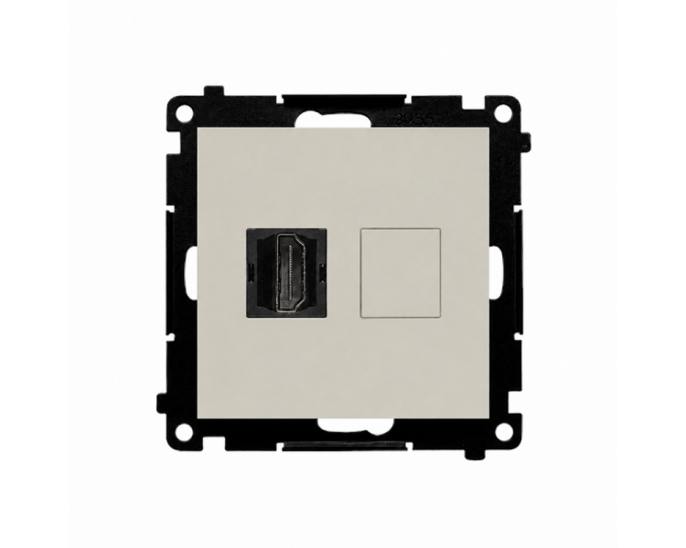 Gniazdo HDMI pojedyncze, IP20, kaszmirowy, HDMI 2.1 Simon 55 TGHDMI121.01/142