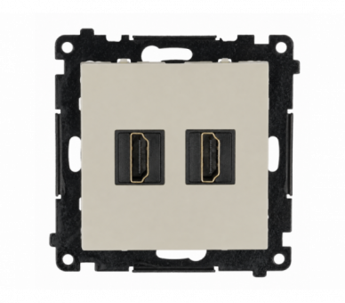 Gniazdo HDMI podwójne, IP20, kaszmirowy, HDMI 2.1 Simon 55 TGHDMI221.01/142