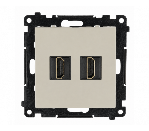 Gniazdo HDMI podwójne, IP20, kaszmirowy, HDMI 2.1 Simon 55 TGHDMI221.01/142