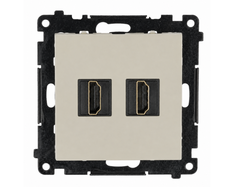 Gniazdo HDMI podwójne, IP20, kaszmirowy, HDMI 2.1 Simon 55 TGHDMI221.01/142
