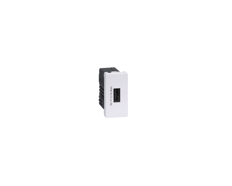 Ładowarka USB K45 USB 2.0 - A 5V DC 2,1A 45×22,5mm czysta biel K126D/9