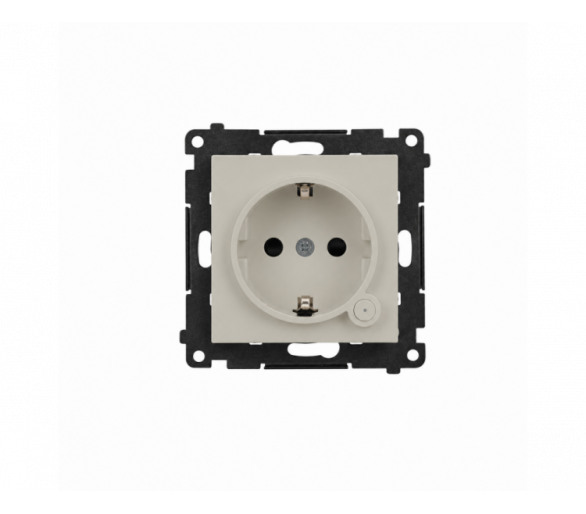 Gniazdo z uziemieniem z pomiarem energii, [Wi-Fi] SOCKET, 16A, kaszmirowy Simon 55 GO TEGZ1W.02/142