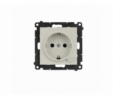 Gniazdo z uziemieniem z pomiarem energii, [Wi-Fi] SOCKET, 16A, kaszmirowy Simon 55 GO TEGSZ1W.02/142