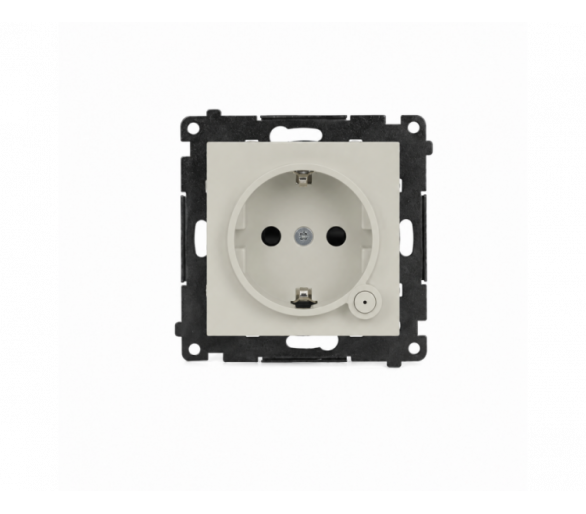 Gniazdo z uziemieniem z pomiarem energii, [Wi-Fi] SOCKET, 16A, kaszmirowy Simon 55 GO TEGSZ1W.02/142